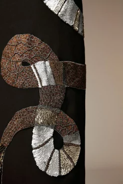 Buy ✔️ Karen Millen British Museum Serpent Embellished Midi 👗 Dress 🔔 -Dresses Sales Store bkk07148 black xl 5