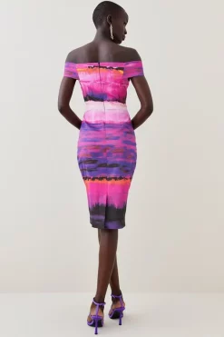 Cheap π₯° Karen Millen Italian Signature Stretch Painternly Bardot Midi π Dress π― 10 Cheap π₯° Karen Millen Italian Signature Stretch Painternly Bardot Midi π Dress π― -Dresses Sales Store bkk07213 multi xl 2