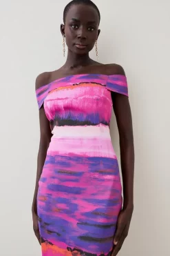 Cheap π₯° Karen Millen Italian Signature Stretch Painternly Bardot Midi π Dress π― 12 Cheap π₯° Karen Millen Italian Signature Stretch Painternly Bardot Midi π Dress π― -Dresses Sales Store bkk07213 multi xl 4