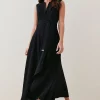 Best reviews of 😉 Karen Millen Petite Compact Viscose Waterfall Midi 👗 Dress ✔️ -Dresses Sales Store bkk07233 black xl