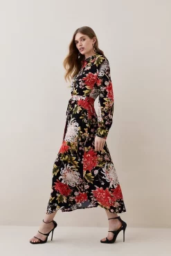 Coupon 𧨠Karen Millen Floral Belted Woven Midi π Shirt π Dress π 12 Coupon 𧨠Karen Millen Floral Belted Woven Midi π Shirt π Dress π -Dresses Sales Store bkk07381 floral xl 4
