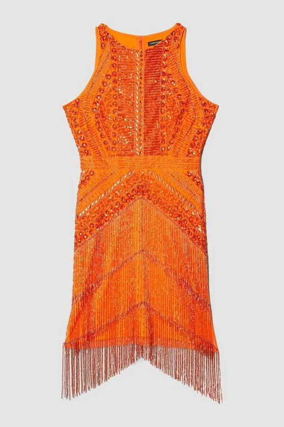 Cheapest π― Karen Millen Embellished Halter Fringed Mini π Dress π― 5 Cheapest π― Karen Millen Embellished Halter Fringed Mini π Dress π― - Image 4