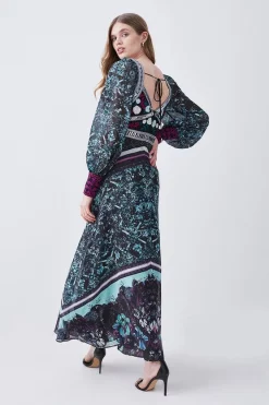 Budget ✨ Karen Millen Baroque Embroidered And Bead Woven Midi 👗 Dress 😍 -Dresses Sales Store bkk07589 green xl 2