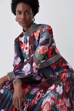 Best Sale π Karen Millen Diamante Trim Floral Woven Maxi π Dress π₯ 10 Best Sale π Karen Millen Diamante Trim Floral Woven Maxi π Dress π₯ -Dresses Sales Store bkk07610 floral xl 2
