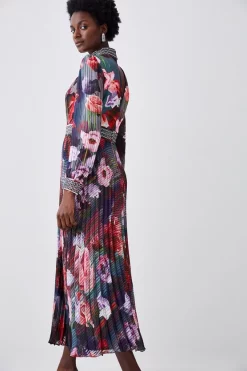 Best Sale π Karen Millen Diamante Trim Floral Woven Maxi π Dress π₯ 12 Best Sale π Karen Millen Diamante Trim Floral Woven Maxi π Dress π₯ -Dresses Sales Store bkk07610 floral xl 4