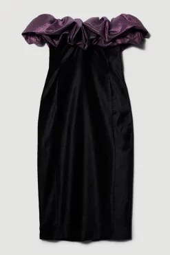 Promo π― Karen Millen Jacquard Contrast Ruffle Bardot Midi π Dress β€οΈ 12 Promo π― Karen Millen Jacquard Contrast Ruffle Bardot Midi π Dress β€οΈ -Dresses Sales Store bkk07623 black xl 3