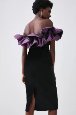 Promo π― Karen Millen Jacquard Contrast Ruffle Bardot Midi π Dress β€οΈ 13 Promo π― Karen Millen Jacquard Contrast Ruffle Bardot Midi π Dress β€οΈ -Dresses Sales Store bkk07623 black xl 4