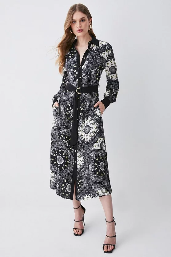 Wholesale βοΈ Karen Millen Mono Scarf Belted Woven Midi π Shirt π Dress π― 3 Wholesale βοΈ Karen Millen Mono Scarf Belted Woven Midi π Shirt π Dress π―