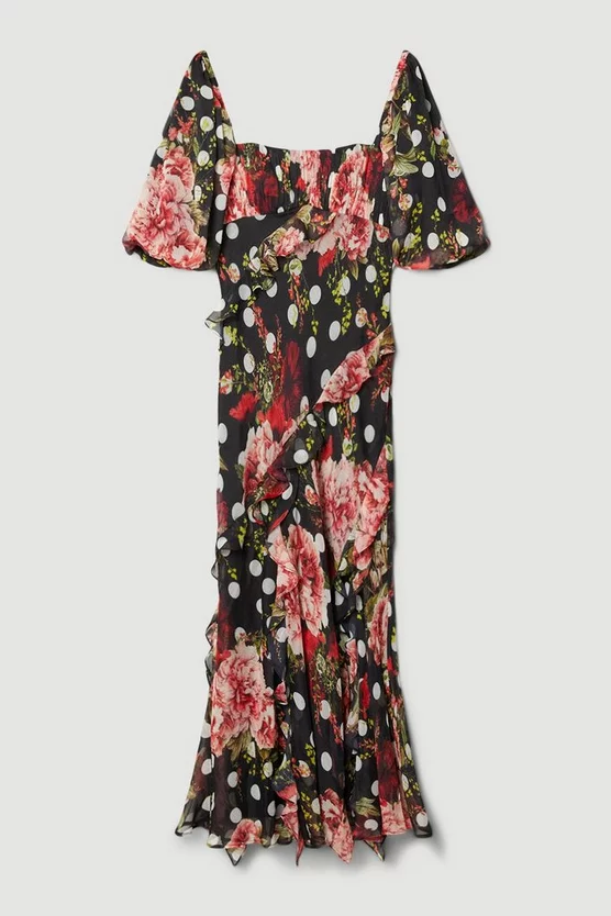 Coupon 𧨠Karen Millen Tall Spot Floral Chiffon Square Neck Ruffle Maxi π Dress β¨ 4 Coupon 𧨠Karen Millen Tall Spot Floral Chiffon Square Neck Ruffle Maxi π Dress β¨ - Image 4