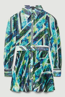 Hot Sale ❤️ Karen Millen Patchwork Floral Organdie Mini 👗 Dress ✨ -Dresses Sales Store bkk07747 green xl 3