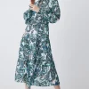 Top 10 ⌛ Karen Millen Paisley Shirred Detail Woven Maxi 👗 Dress 🔥 -Dresses Sales Store bkk07774 ivory xl