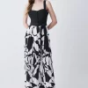 Brand new 🤩 Karen Millen Top Stitch Printed Satin Woven Midi 👗 Dress 👏 -Dresses Sales Store bkk07808 mono xl