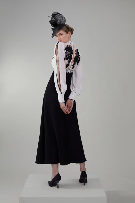 Outlet π Karen Millen Lace Embroidered Woven Midi π Dress π 5 Outlet π Karen Millen Lace Embroidered Woven Midi π Dress π - Image 3