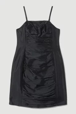Flash Sale 😀 Karen Millen Taffeta Exaggerated Bow Cami Mini 👗 Dress 💯 -Dresses Sales Store bkk07953 black xl 3