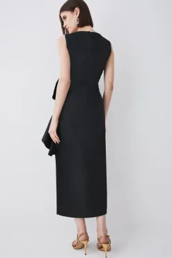 Discount π Karen Millen Rosette Taffeta Column Midi π Dress β¨ 11 Discount π Karen Millen Rosette Taffeta Column Midi π Dress β¨ -Dresses Sales Store bkk07955 black xl 2