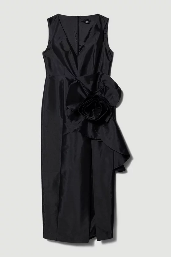Discount π Karen Millen Rosette Taffeta Column Midi π Dress β¨ 6 Discount π Karen Millen Rosette Taffeta Column Midi π Dress β¨ - Image 4