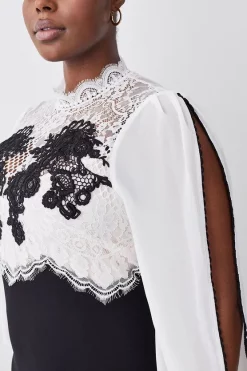 Hot Sale βοΈ Karen Millen Plus Size Lace Embroidered Woven Midi π Dress π― 12 Hot Sale βοΈ Karen Millen Plus Size Lace Embroidered Woven Midi π Dress π― -Dresses Sales Store bkk08009 mono xl 4