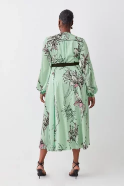 Outlet β Karen Millen Plus Size Floral π¨ Hammered Satin Woven Wrap Midi π Dress π€© 10 Outlet β Karen Millen Plus Size Floral π¨ Hammered Satin Woven Wrap Midi π Dress π€© -Dresses Sales Store bkk08265 green xl 2