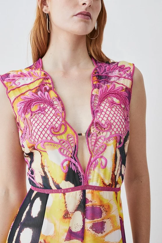 Promo π Karen Millen Floral Applique Kimono Woven Maxi π Dress π 4 Promo π Karen Millen Floral Applique Kimono Woven Maxi π Dress π - Image 2