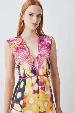 Promo π Karen Millen Floral Applique Kimono Woven Maxi π Dress π 13 Promo π Karen Millen Floral Applique Kimono Woven Maxi π Dress π -Dresses Sales Store bkk08319 multi xl 4