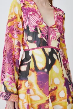 Deals 🔔 Karen Millen Floral Applique Woven Midi 👗 Dress 😀 -Dresses Sales Store bkk08320 multi xl 5