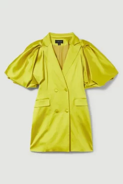 Flash Sale π― Karen Millen Italian Structured Satin Statement Sleeve Double Breasted Mini π Dress π 12 Flash Sale π― Karen Millen Italian Structured Satin Statement Sleeve Double Breasted Mini π Dress π -Dresses Sales Store bkk08636 lime20yellow xl 3