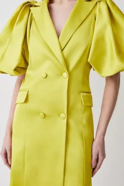 Flash Sale π― Karen Millen Italian Structured Satin Statement Sleeve Double Breasted Mini π Dress π 13 Flash Sale π― Karen Millen Italian Structured Satin Statement Sleeve Double Breasted Mini π Dress π -Dresses Sales Store bkk08636 lime20yellow xl 4