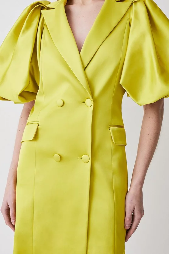 Flash Sale π― Karen Millen Italian Structured Satin Statement Sleeve Double Breasted Mini π Dress π 7 Flash Sale π― Karen Millen Italian Structured Satin Statement Sleeve Double Breasted Mini π Dress π - Image 5