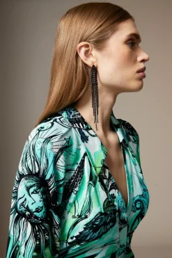 Promo π Karen Millen British Museum Star Mapped Batwing π Dress βοΈ 10 Promo π Karen Millen British Museum Star Mapped Batwing π Dress βοΈ -Dresses Sales Store bkk08808 green xl 2