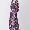 Flash Sale 🔔 Karen Millen Butterfly Print Plunge Neck Woven Midi 👗 Dress 🤩