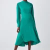 Brand new 🎉 Karen Millen Tall Soft Tailored High Low Sleeved Midi 👗 Dress 🎁 -Dresses Sales Store bkk08964 green xl
