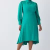 New ❤️ Karen Millen Plus Size Soft Tailored High Low Sleeved Midi 👗 Dress 🔥 -Dresses Sales Store bkk08966 green xl