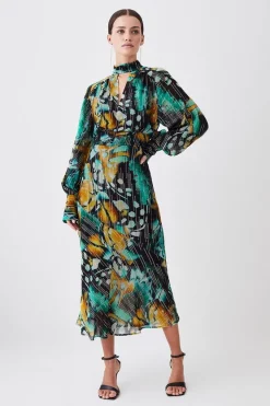 Best reviews of 👍 Karen Millen Petite Metallic Iridescent Column Midi 👗 Dress 🎉