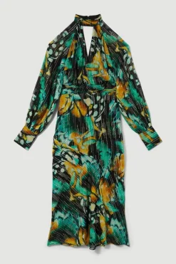 Best reviews of 👍 Karen Millen Petite Metallic Iridescent Column Midi 👗 Dress 🎉 -Dresses Sales Store bkk08991 green xl 3
