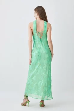 Promo 👍 Karen Millen Tall Metallic Iridescent Column Midi 👗 Dress 🎉 -Dresses Sales Store bkk08992 green xl 2