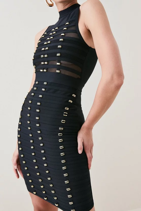 Brand new π Karen Millen All Over Trimmed Bandage And Mesh Mini π Dress π 8 Brand new π Karen Millen All Over Trimmed Bandage And Mesh Mini π Dress π - Image 6