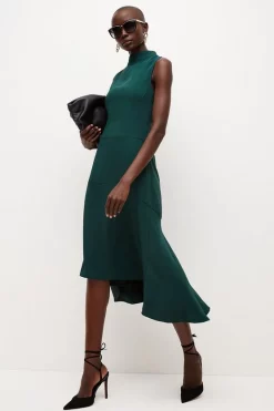 Best reviews of 🎁 Karen Millen Petite Soft Tailored High Low Midi 👗 Dress 🔥 -Dresses Sales Store womens black petite soft tailored high low midi dress 5