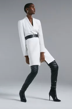 Top 10 π Karen Millen Tuxedo Wrap Mini π Dress π 15 Top 10 π Karen Millen Tuxedo Wrap Mini π Dress π -Dresses Sales Store womens black tuxedo wrap mini dress