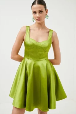 Best Sale β Karen Millen Italian Structured Satin Full π Skirted Mini π Dress β 11 Best Sale β Karen Millen Italian Structured Satin Full π Skirted Mini π Dress β -Dresses Sales Store womens chartreuse italian structured satin full skirted mini dress