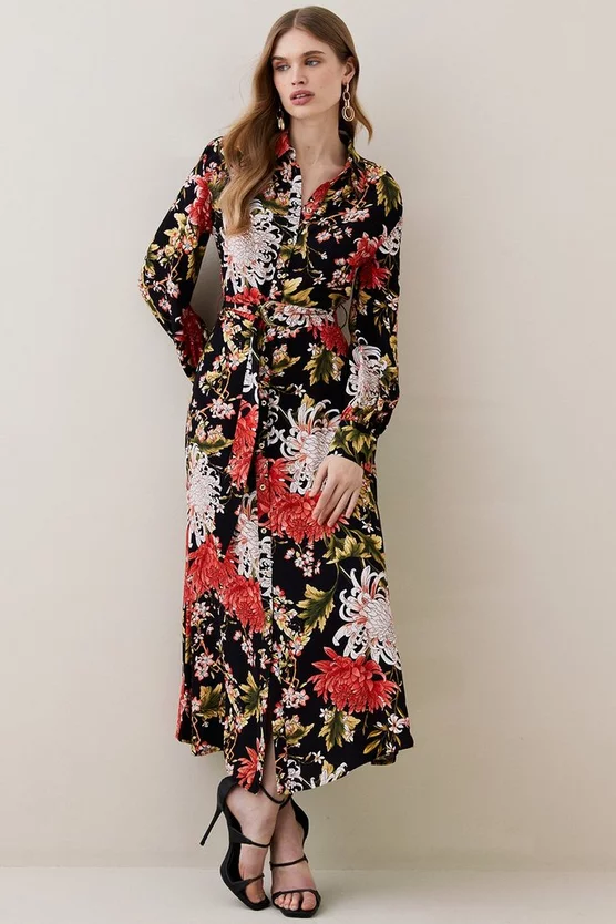 Coupon 𧨠Karen Millen Floral Belted Woven Midi π Shirt π Dress π 8 Coupon 𧨠Karen Millen Floral Belted Woven Midi π Shirt π Dress π - Image 6