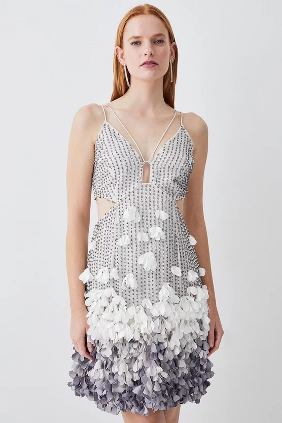 Top 10 π Karen Millen Crystal Applique Deep V Woven Mini π Dress π 9 Top 10 π Karen Millen Crystal Applique Deep V Woven Mini π Dress π - Image 7