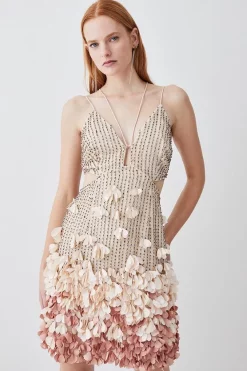 Top 10 π Karen Millen Crystal Applique Deep V Woven Mini π Dress π 14 Top 10 π Karen Millen Crystal Applique Deep V Woven Mini π Dress π -Dresses Sales Store womens gold crystal applique deep v woven mini dress