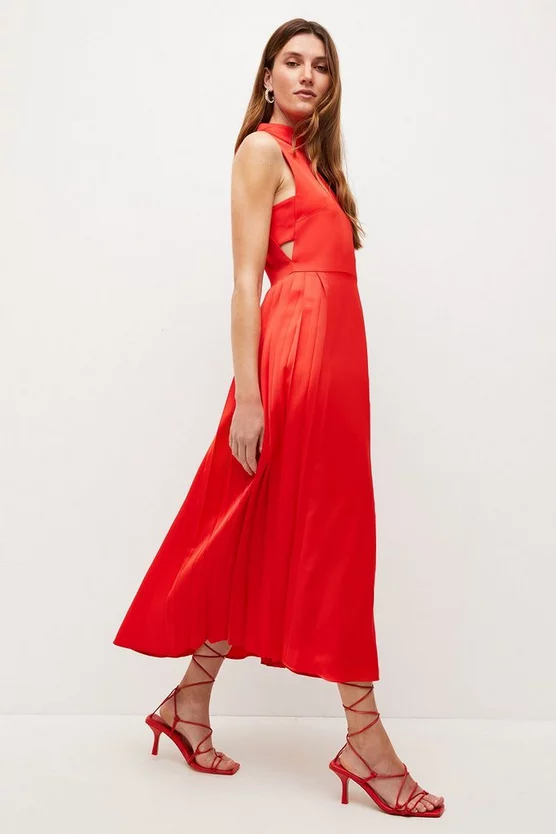 Outlet β¨ Karen Millen Soft Tailored Pleated Panel Midaxi π Dress π 9 Outlet β¨ Karen Millen Soft Tailored Pleated Panel Midaxi π Dress π - Image 8