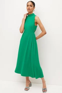 Outlet β¨ Karen Millen Soft Tailored Pleated Panel Midaxi π Dress π 20 Outlet β¨ Karen Millen Soft Tailored Pleated Panel Midaxi π Dress π -Dresses Sales Store womens green soft tailored pleated panel midaxi dress 5