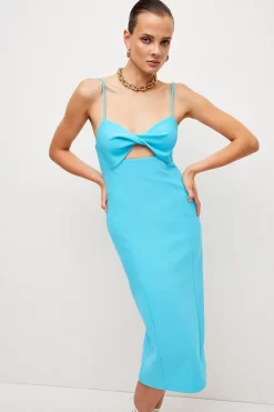 Promo 🎉 Karen Millen Figure Form Twist Front Strappy Midi 👗 Dress ✨ -Dresses Sales Store womens lime figure form twist front strappy midi dress 1