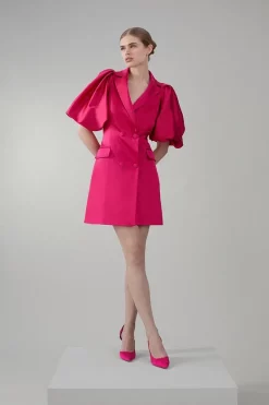 Flash Sale π― Karen Millen Italian Structured Satin Statement Sleeve Double Breasted Mini π Dress π 15 Flash Sale π― Karen Millen Italian Structured Satin Statement Sleeve Double Breasted Mini π Dress π -Dresses Sales Store womens magenta italian structured satin statement sleeve double breasted mini dress 1