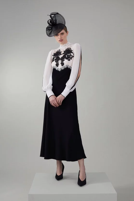 Hot Sale π Karen Millen Petite Lace Embroidered Woven Midi π Dress π 7 Hot Sale π Karen Millen Petite Lace Embroidered Woven Midi π Dress π - Image 5