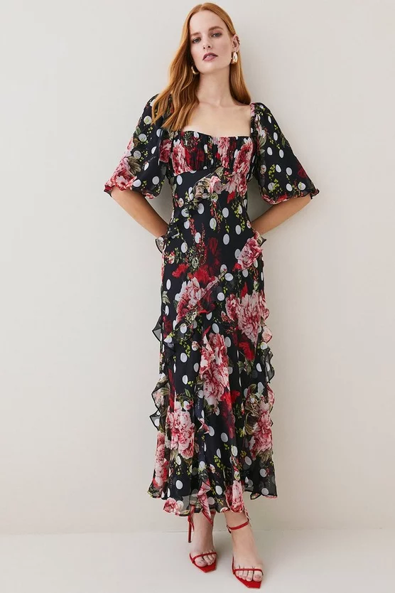 Coupon 𧨠Karen Millen Tall Spot Floral Chiffon Square Neck Ruffle Maxi π Dress β¨ 7 Coupon 𧨠Karen Millen Tall Spot Floral Chiffon Square Neck Ruffle Maxi π Dress β¨ - Image 7