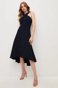 Best deal โจ Karen Millen Soft Tailored Cross Over Neck High Low Midi ๐ Dress ๐ 13 Best deal โจ Karen Millen Soft Tailored Cross Over Neck High Low Midi ๐ Dress ๐ -Dresses Sales Store womens navy soft tailored cross over neck high low midi dress 1